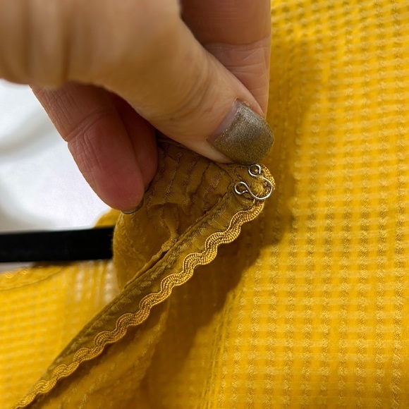 Anthropologie Bhanuni By Jyoti Yellow Embroidered Beaded Peplum Top Small - Picture 8 of 8